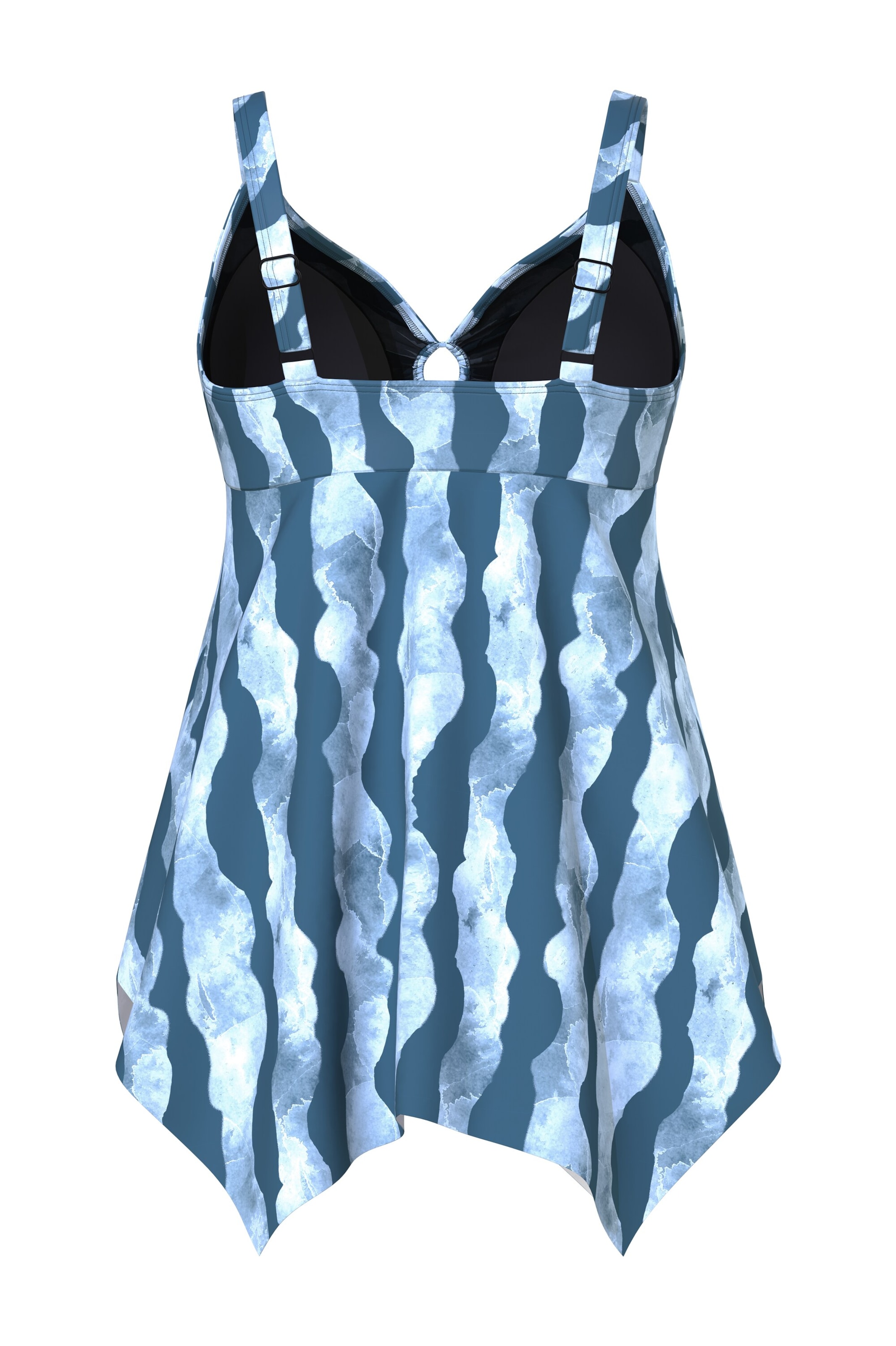 Ulla Popken Minimiser Swimsuit dress 'Judy' in Blue