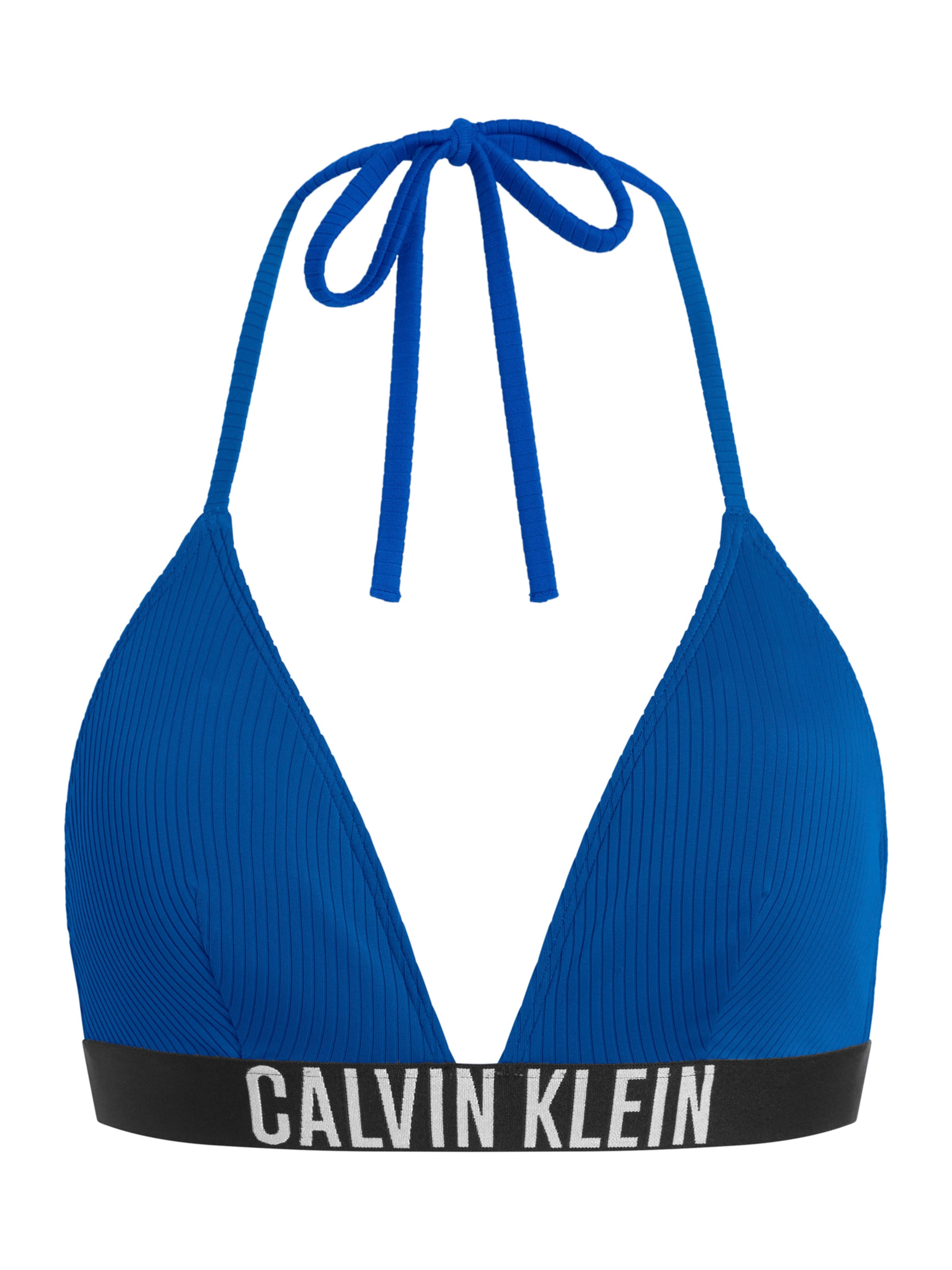 Triunghi Sutien costum de baie 'Intense Power' de la Calvin Klein Swimwear pe albastru: față