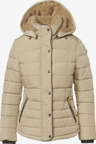 KOROSHI - Parka de inverno em bege: frente