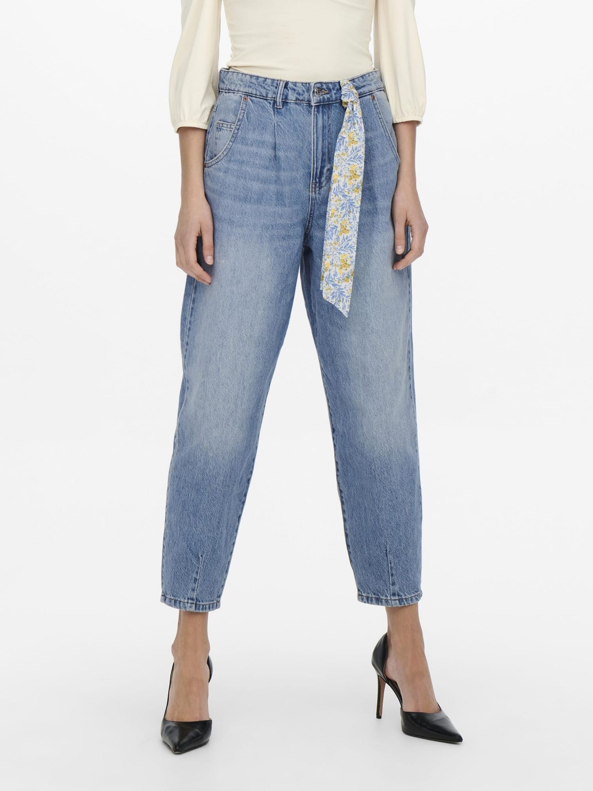 ONLY Baggy Broek in Blauw: voorkant