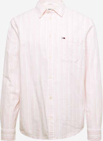Tommy Jeans Regular Fit Hemd in Pink: predná strana