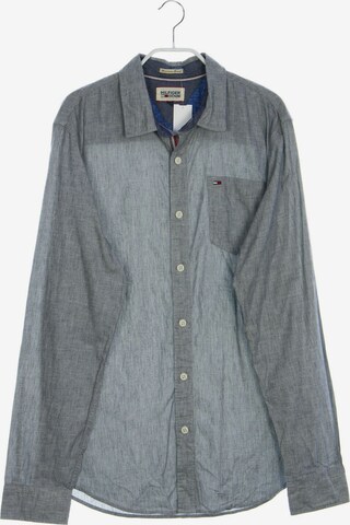 Tommy Jeans Button Up Shirt in M in Blue: front