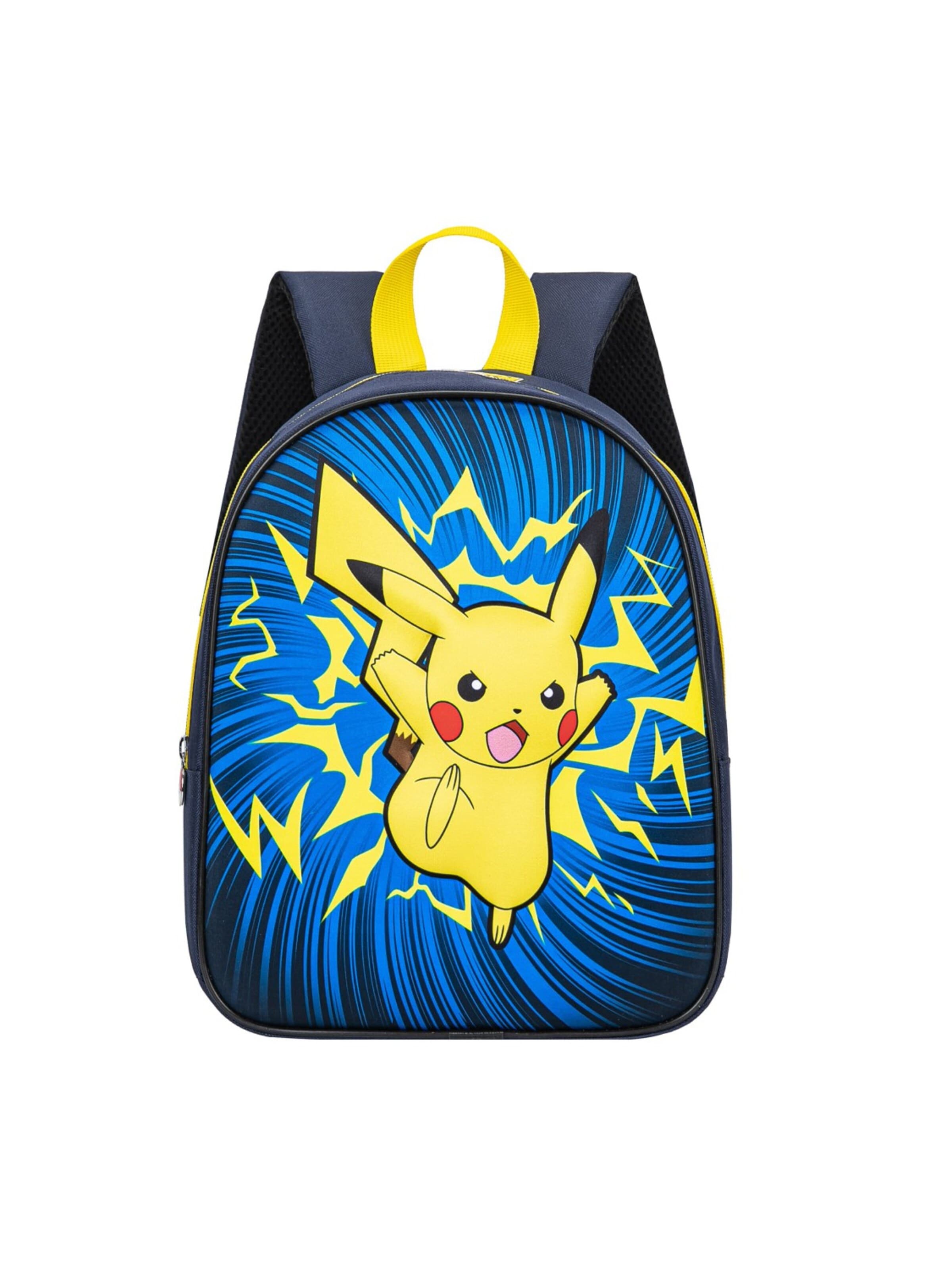 Pokémon Backpack 'Pokémon Pikachu Rugzak Kinderen – Rugtas Jongens – Donkerblauw – Hoogte 31 cm' in Blue: front