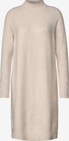 STREET ONE Knitted dress in Beige: front