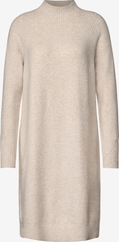 STREET ONE Knitted dress in Beige: front