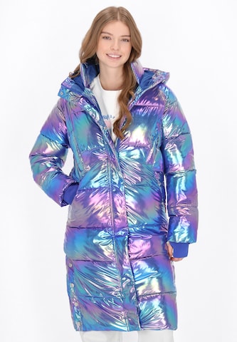 Manteau mi-saison MYMO en bleu : devant