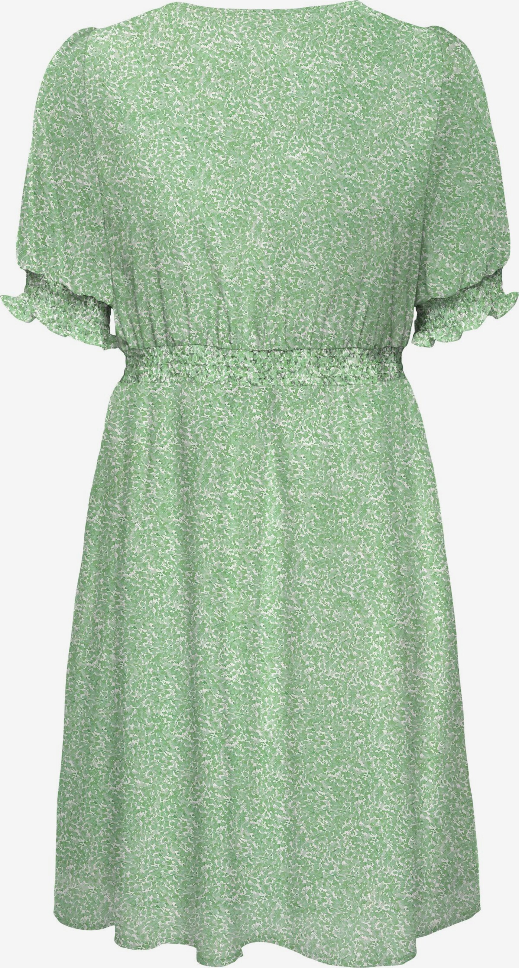 simple green salad dressing recipe Green Floral Button Front Short Sleeve Mini Skater Dress main image 1