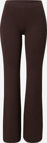 Pantalon 'Orina' WEEKDAY en marron : devant