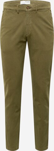 SELECTED HOMME Chino Pants 'Miles' in Green: front