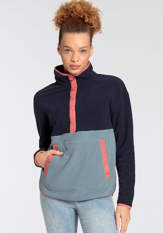 POLARINO Athletic Sweater in Blue: front