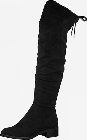 s.Oliver Over the Knee Boots in Black: front