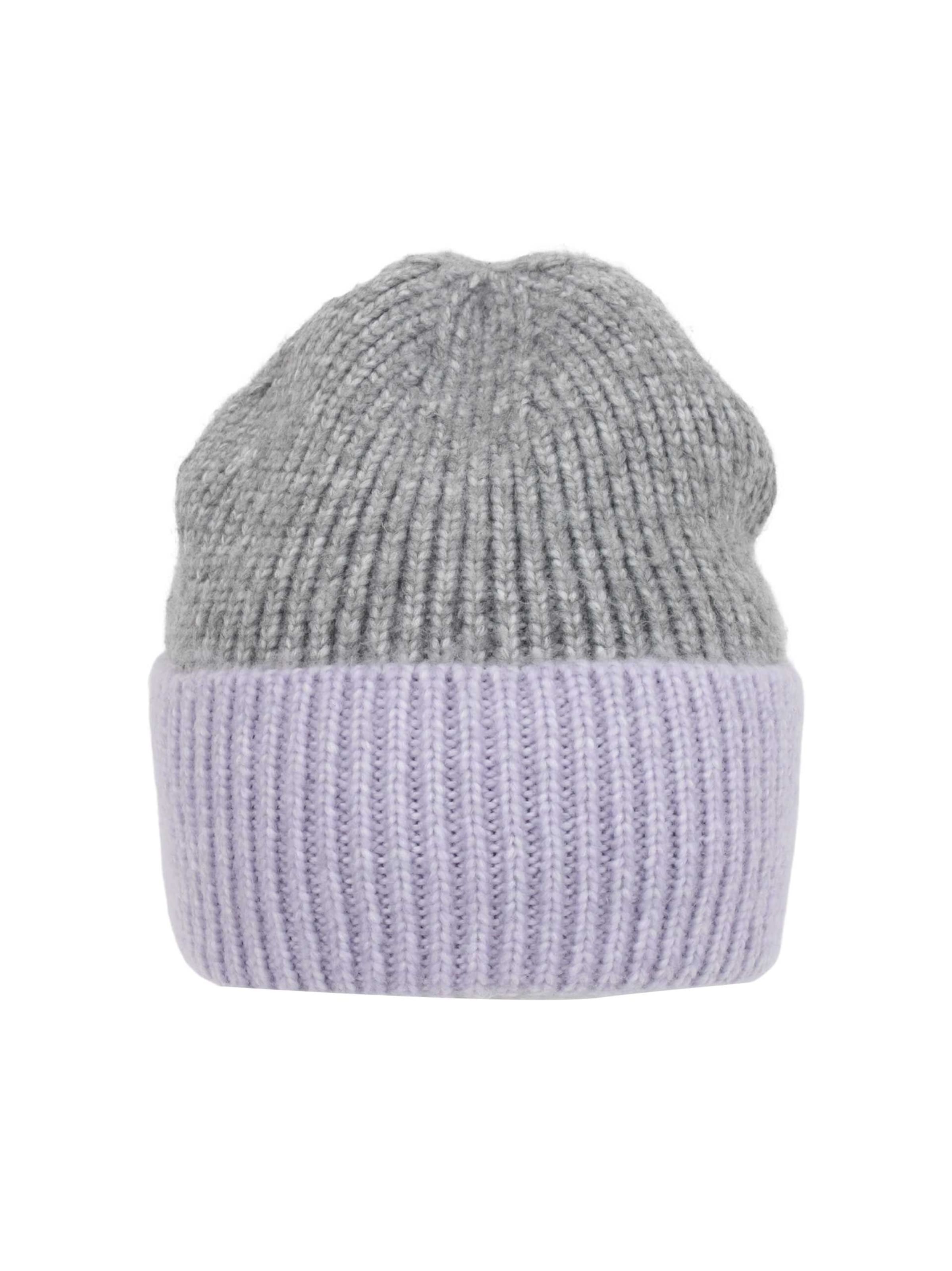 SAMAYA Kuschelig weiche, warme Strickmütze 'Odon', passend zu Strickschal Odon, Größe 57 in Grau