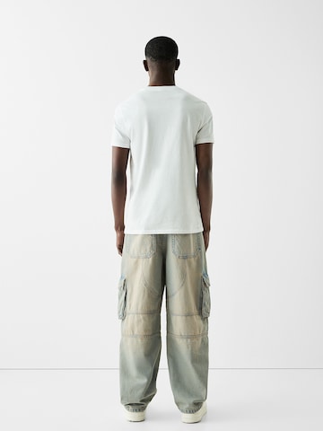 Bershka Loosefit Cargo farmer - kék