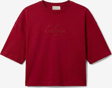 Tricou de la Calvin Klein Jeans pe roșu: față