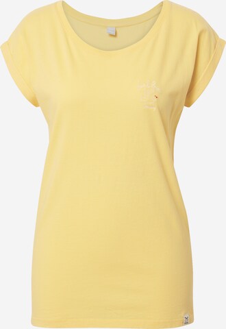 T-shirt 'Love Nature' Iriedaily en jaune : devant