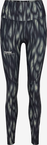 Hummel Skinny Sporthose 'Hiit Intensity' in Grün: Vorderseite