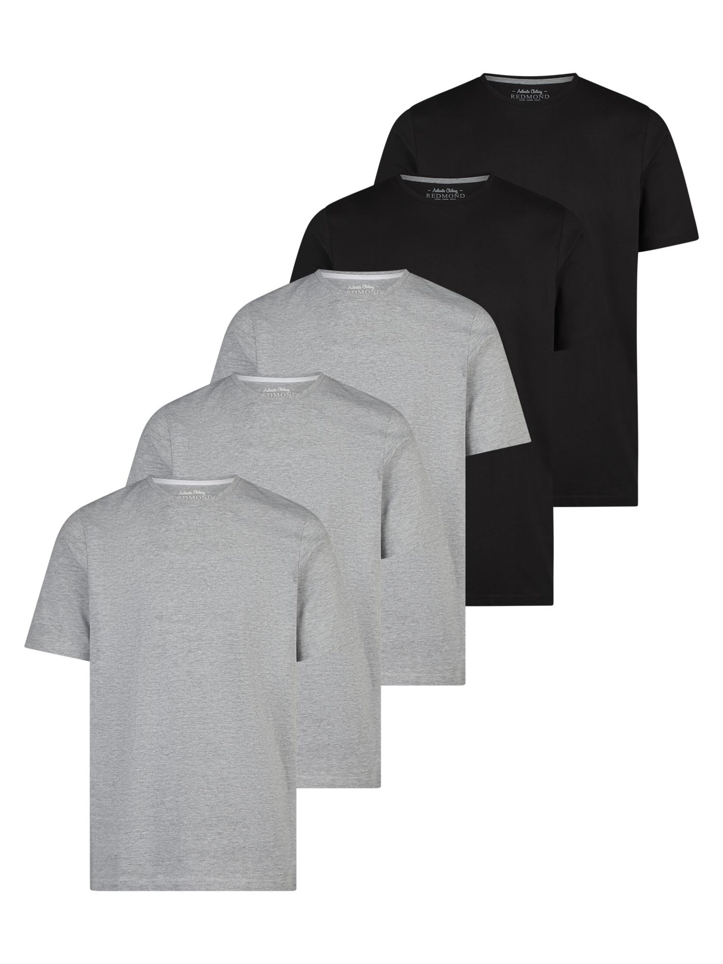 redmond Shirt 'Basic'‌‌‌‌‌ in Grau: Vorderseite
