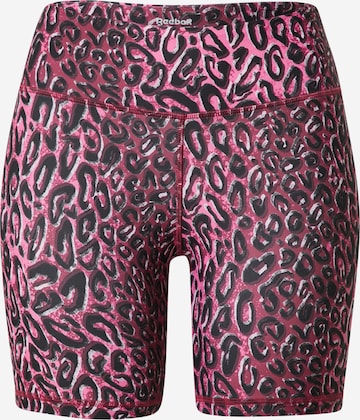 Reebok - Skinny Calças de desporto em rosa: frente