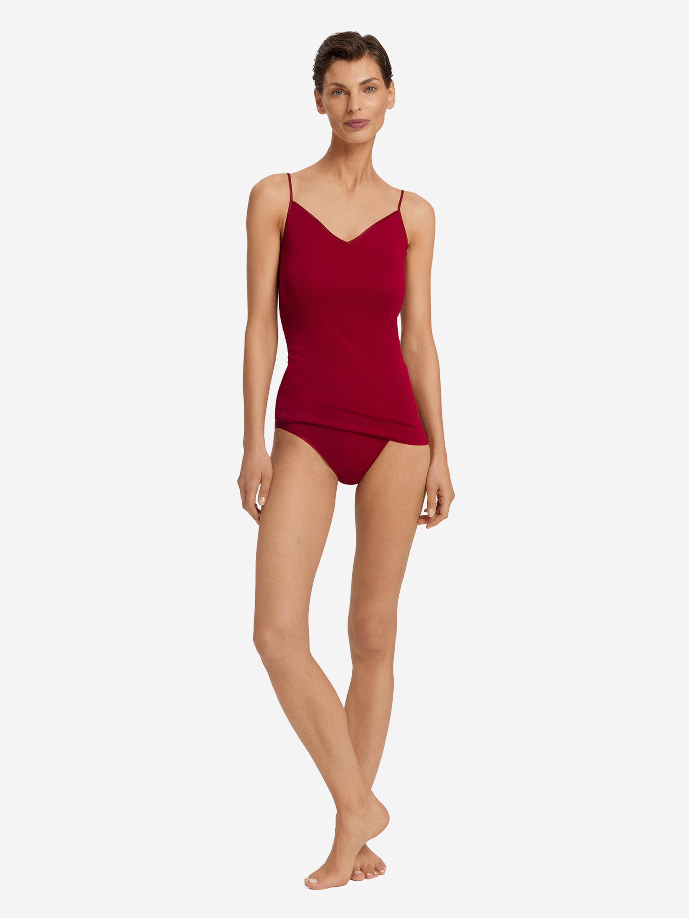 Haut ' Cotton Seamless ' Hanro en rouge