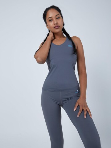 SPORTKIND Sports Top 'Tanktop V-Neck' in Grey: front