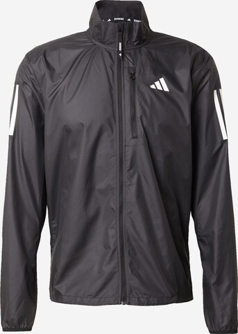 ADIDAS PERFORMANCE Športna jakna 'Own The Run' | črna barva: sprednja stran