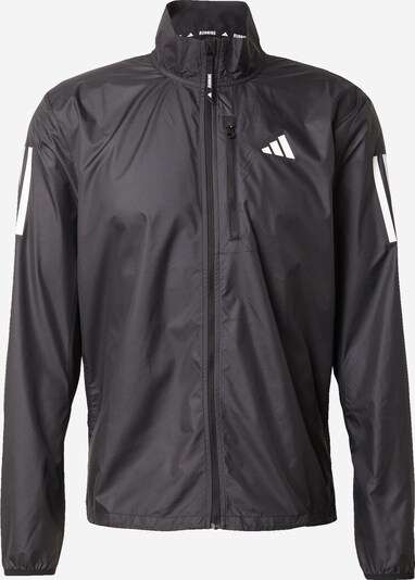 ADIDAS PERFORMANCE Veste de sport 'Own The Run' en noir / blanc, Vue avec produit