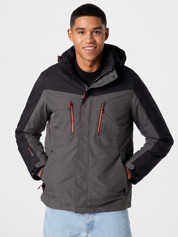 KILLTEC Outdoor jacket 'Ostfold' in Grey: front