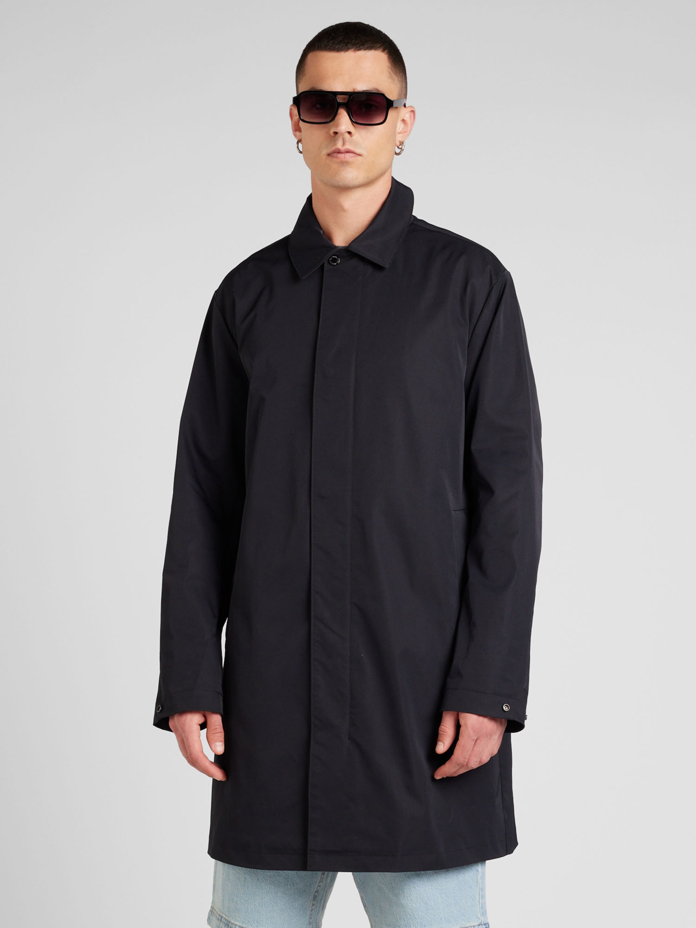 Calvin Klein Between Seasons Coat MODERN CAR in Black ABOUT YOU