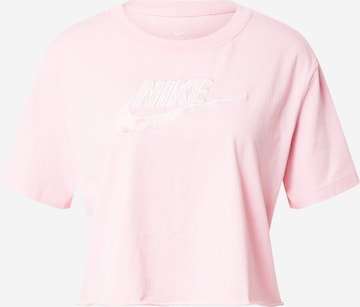 T-shirt Nike Sportswear en rose : devant