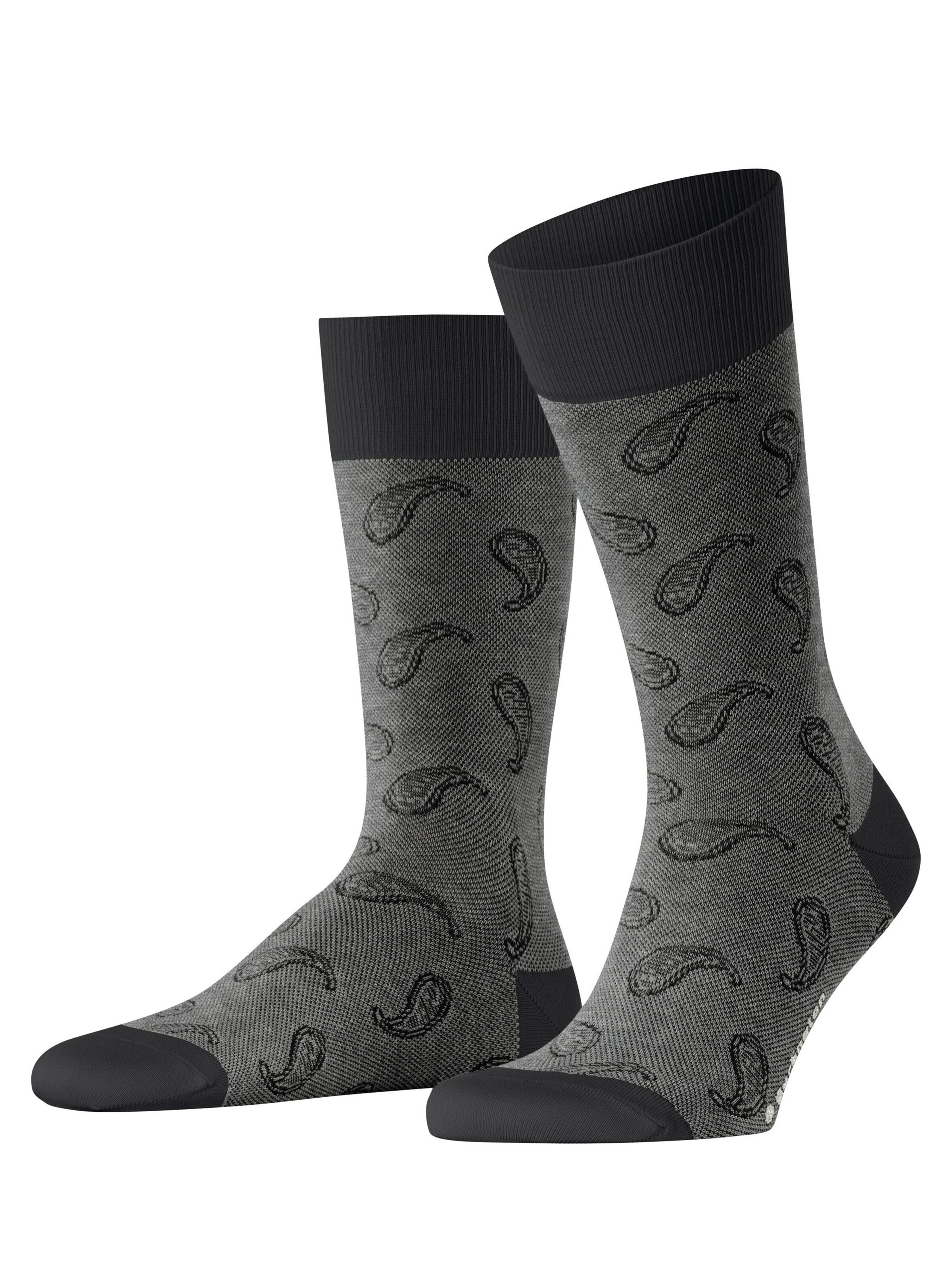 BURLINGTON Socken 'Paisley'‌‌‌‌ in Schwarz: Vorderseite