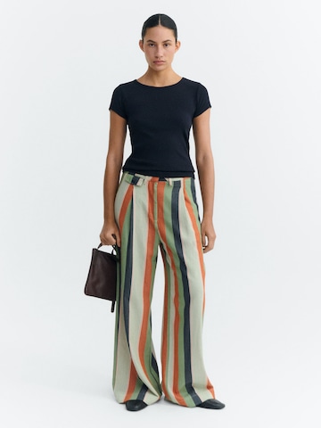 Thinking MU Loose fit Pleat-Front Pants in Mixed colors: front
