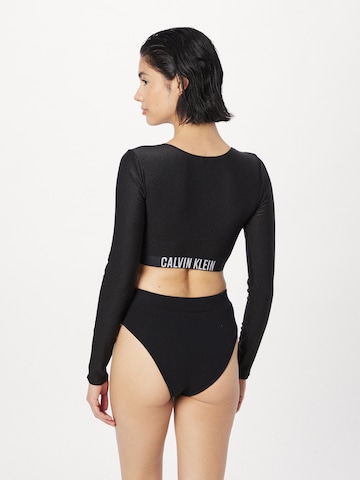 Calvin Klein Swimwear Korzet Bikinový top - Čierna