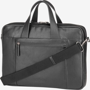 LEONHARD HEYDEN Document Bag 'Hamburg' in Black