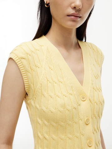 TOMMY HILFIGER Kootud vest, värv kollane