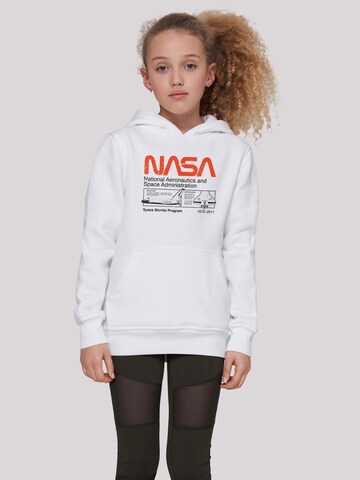 F4NT4STIC Sweatshirt 'NASA Classic Space Shuttle' in Wit: voorkant