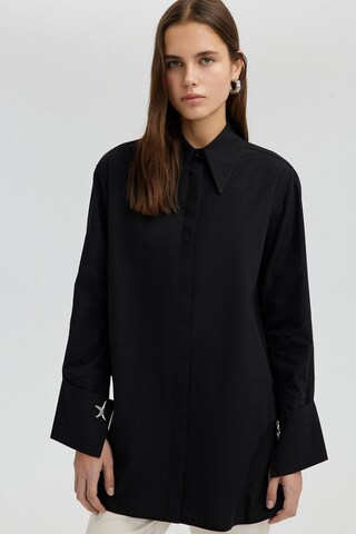 Touche Prive Bluse in Schwarz: Vorderseite