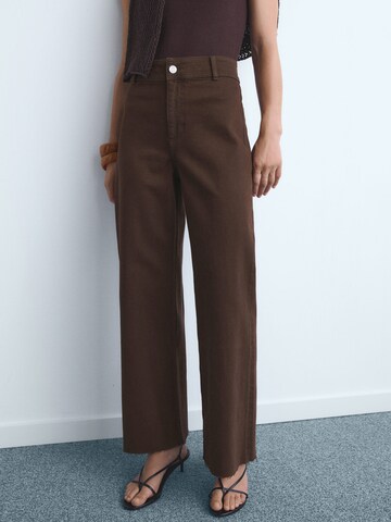 Wide Leg Jean 'CATHERIN' MANGO en marron : devant