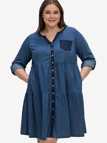 SHEEGO Shirt Dress in Blue