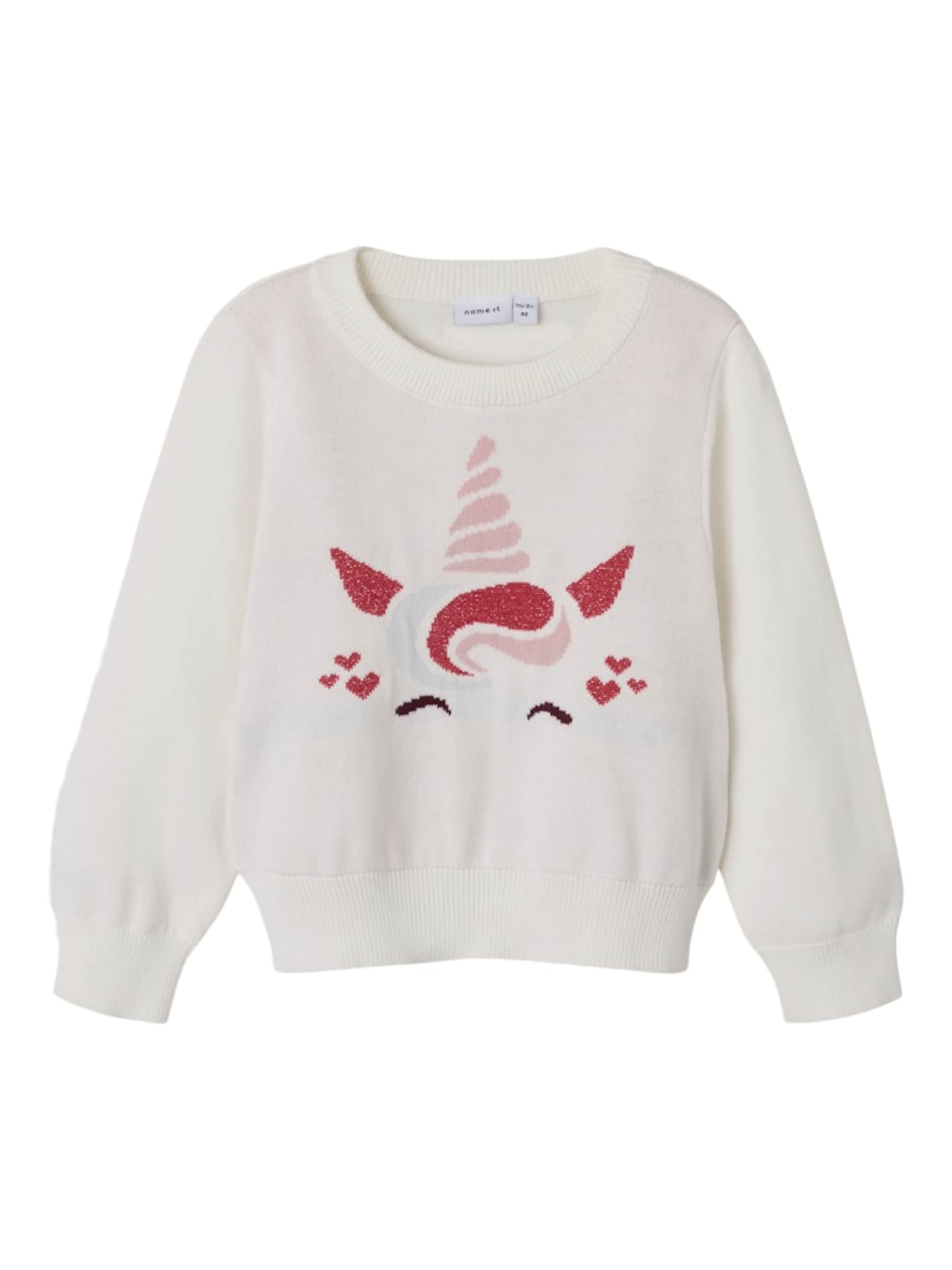 Pulover de la NAME IT pe alb: față