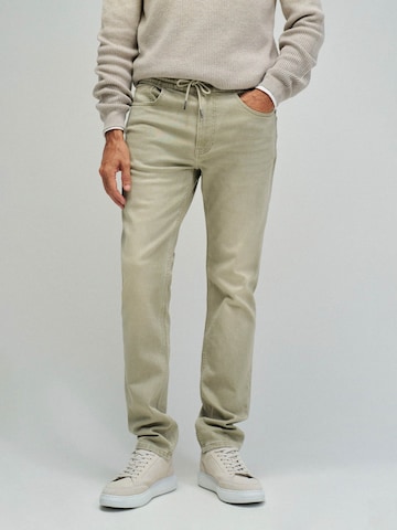 Salsa Jeans Regular Chino in Groen: voorkant