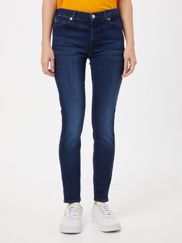 7 for all mankind Skinny Jeans in Blue: front