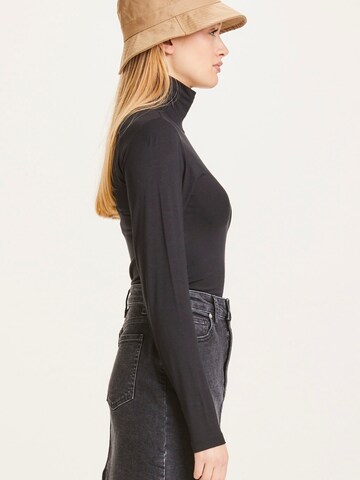 KnowledgeCotton Apparel Top ' SUSAN Roll Neck ' in Black