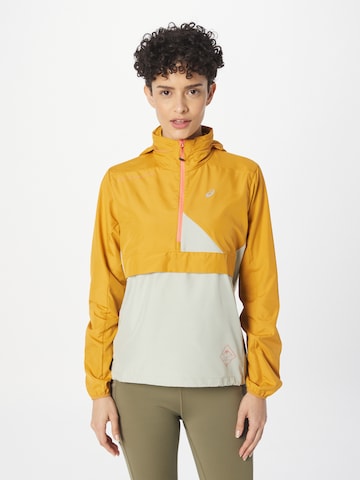 ASICS Athletic Jacket 'FUJITRAIL' in Yellow: front