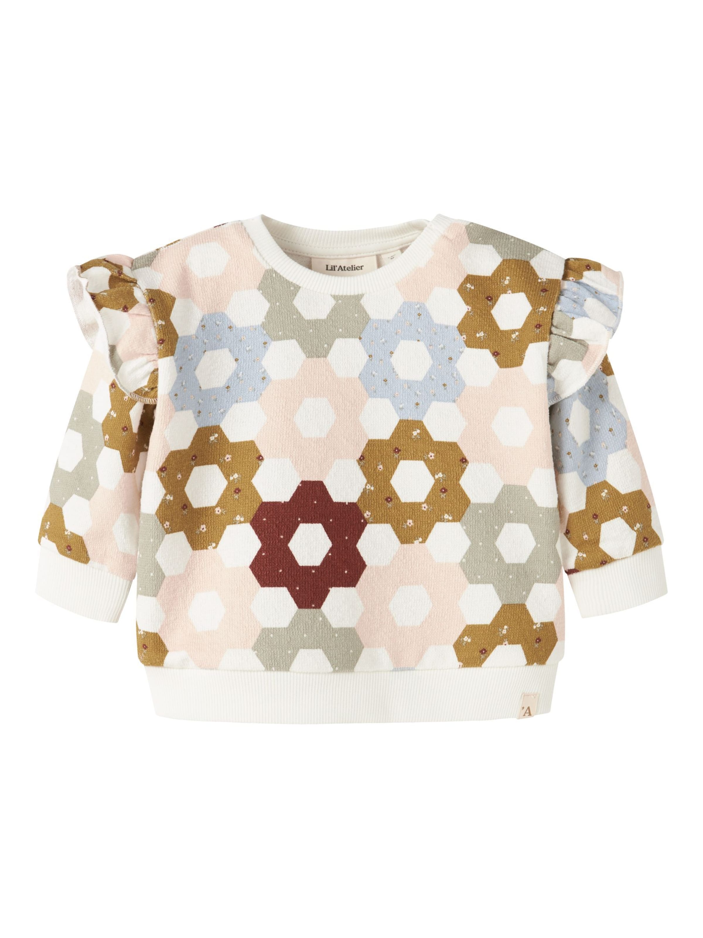 Lil'Atelier Sweatshirt i hvid: forside