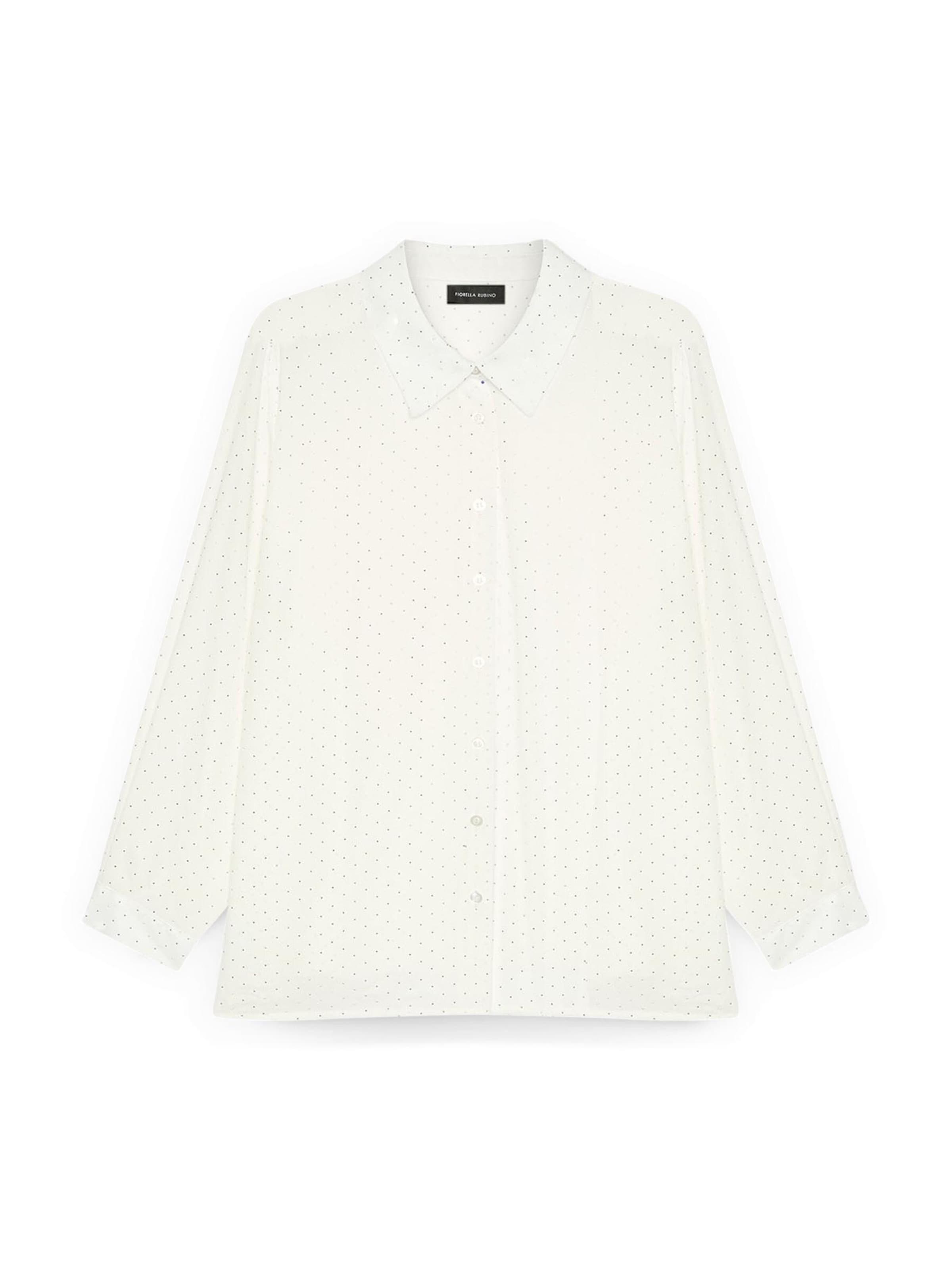 Fiorella Rubino - Blusa en blanco: frente