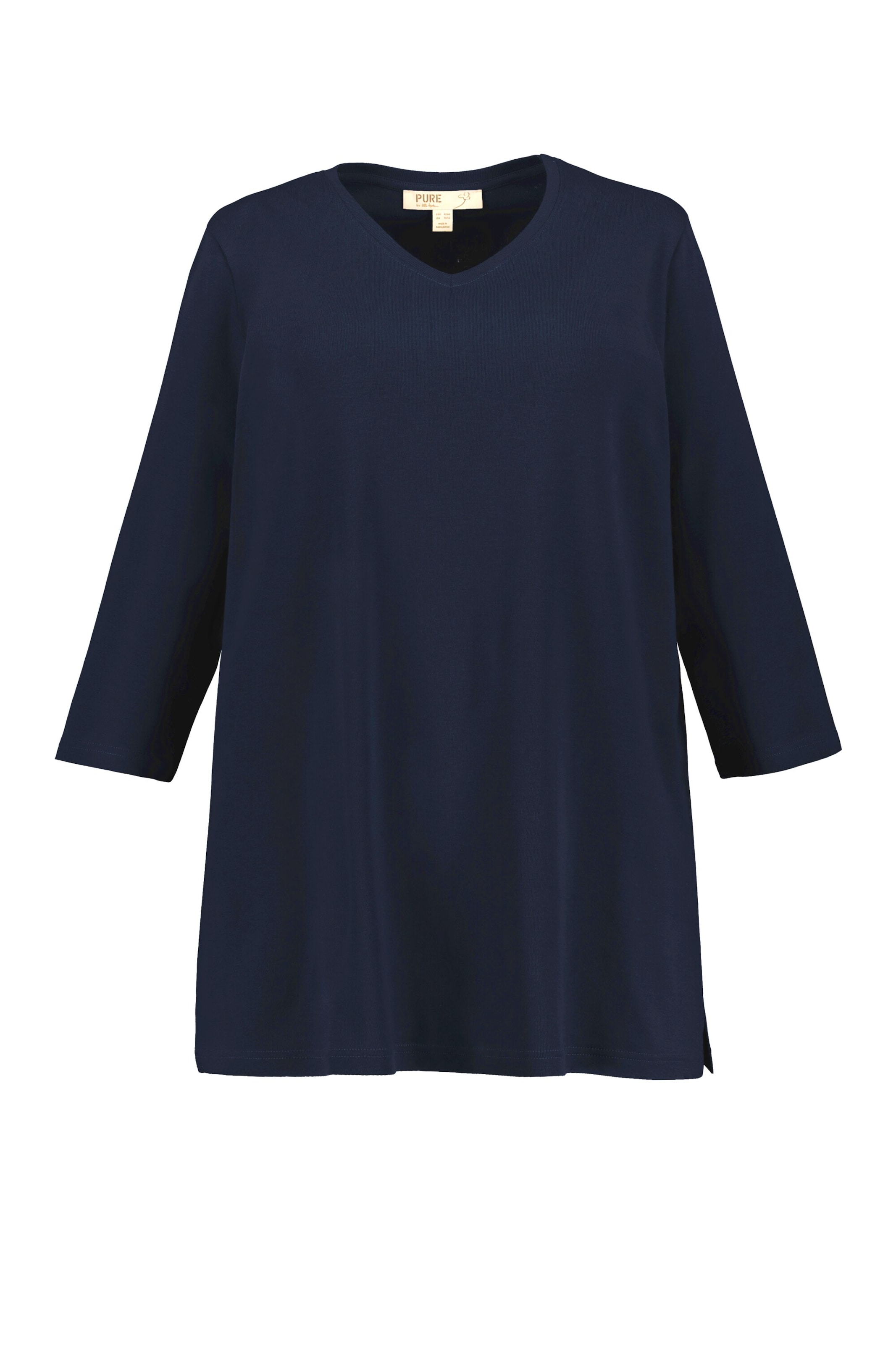 T-shirt Ulla Popken en bleu : devant