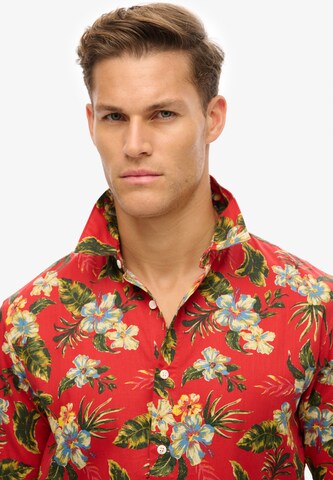 Fit confort Chemise Superdry en rouge