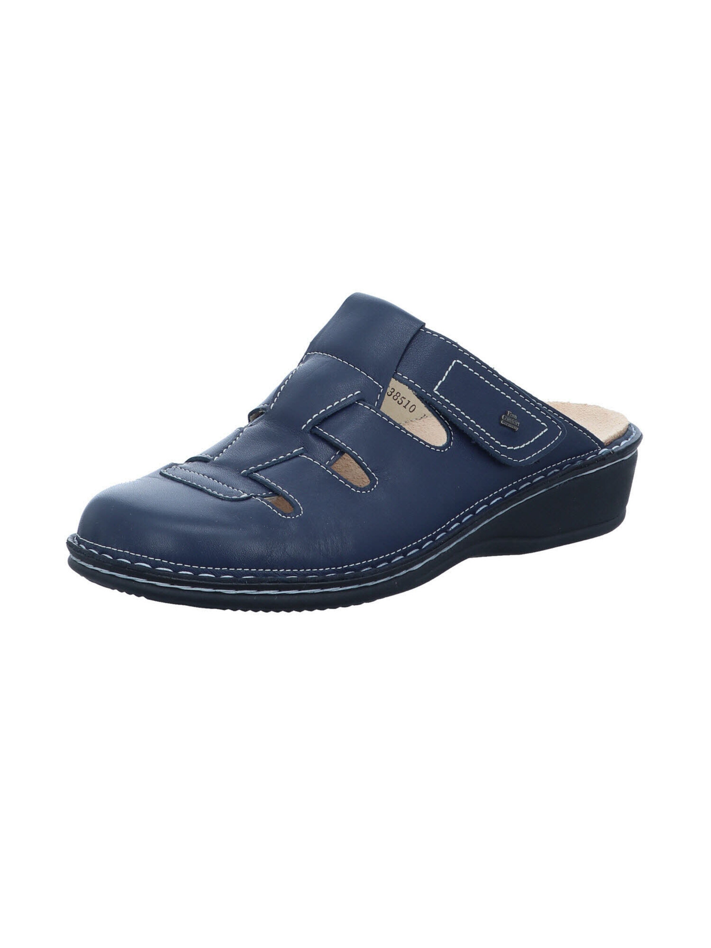 Finn Comfort Mules in Blue: front