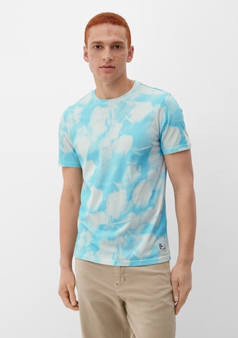 T-Shirt QS en bleu : devant