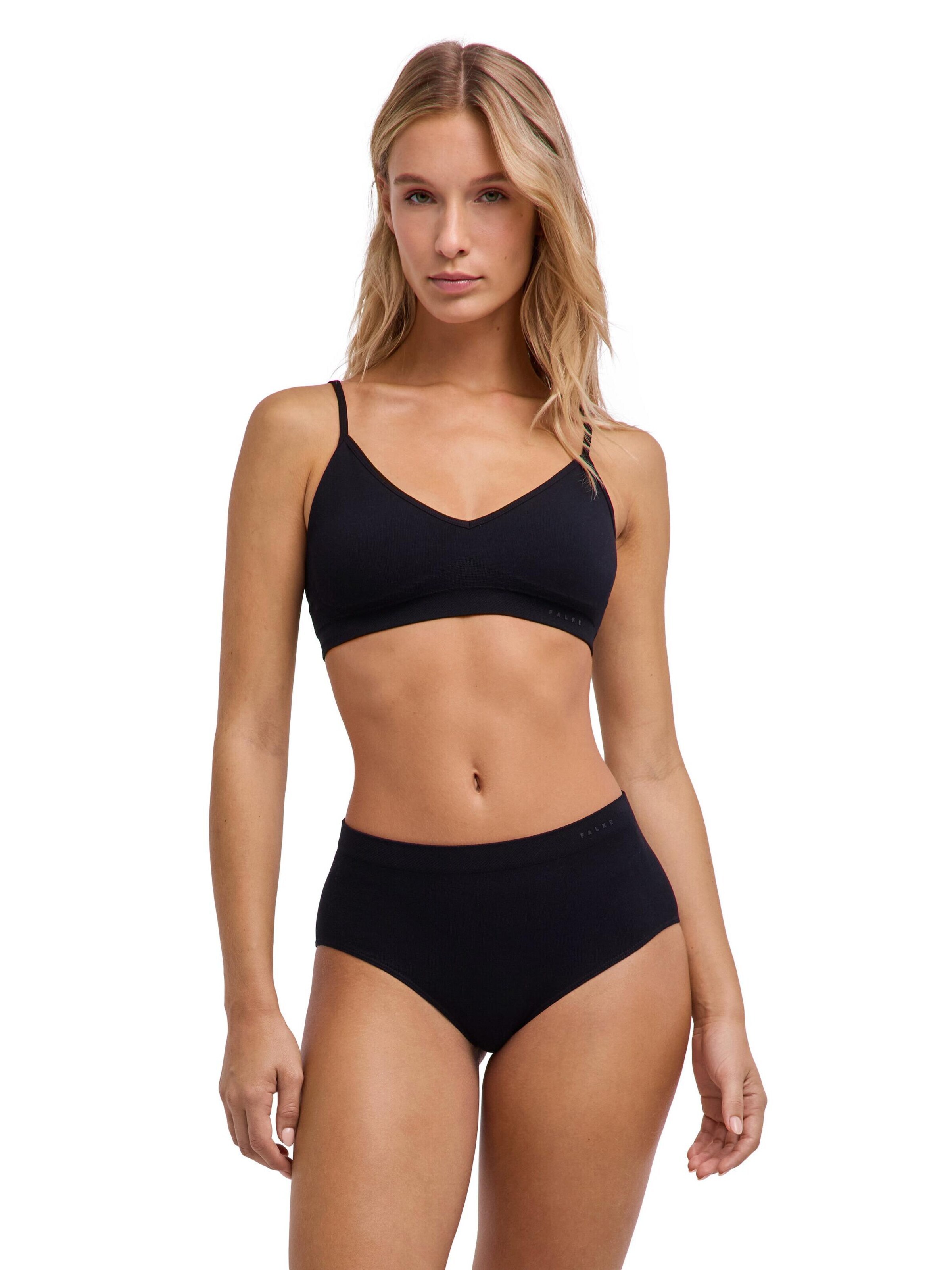 FALKE Bustier BH 'Seamless'‌‌‌ in Schwarz: Vorderseite